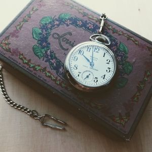 Vintage '50s Pocket Watch w/ Chain - Works